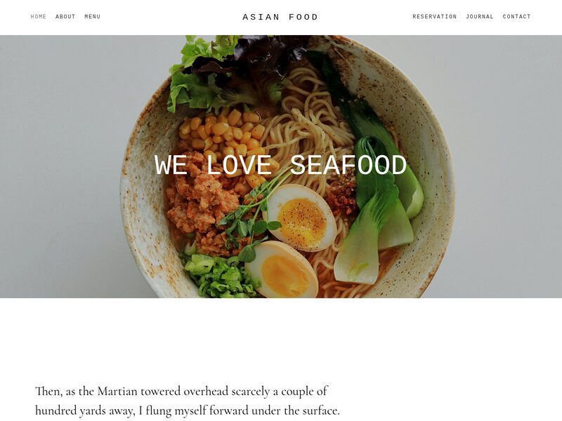 Asian Food demo preview